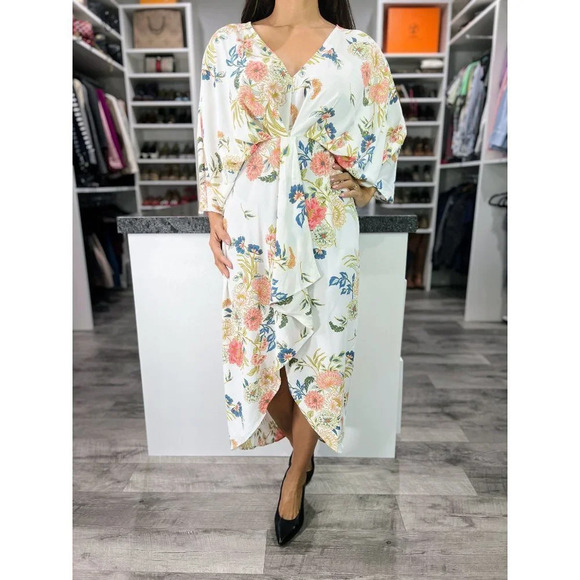 NWT Petal & Pup White Floral Bohemian Midi Dress $99 - Picture 3 of 12